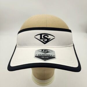 Louisville Slugger Adjustable Performance Visor White Black LS Logo One Size NEW